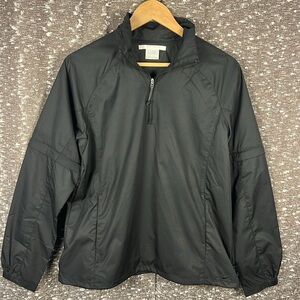 Nike Golf Women's Clima Fit Zip Off Sleeve Pullover Jacket Black Size Medium‎